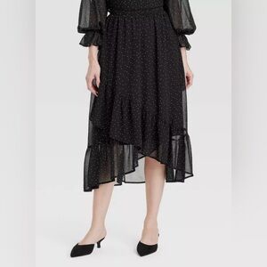 Black Polka Dot Skirt A New Day